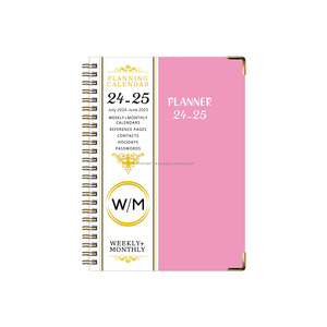 2024 espiral cuero Tapa dura A5 planificador de oficina cuaderno diarios Agenda diario logotipo personalizado Bloc de notas para profesores estudiantes - Product Image 3