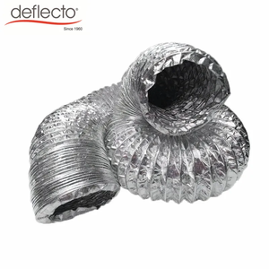 أنابيب هواء من الألومنيوم 32 قدمًا مزدوجة الطبقة أحادية أنابيب رقائق الألومنيوم المرنة خرطوم مجفف تلسكوبي غير معزول للتهوية HVAC - Product Image 5