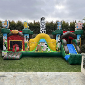 GMY Inflatables Location de châteaux gonflables, grand château gonflable avec toboggan, aire de jeux intérieure, zoo - Product Image 4