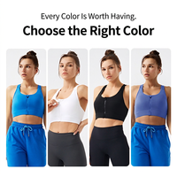 Soutien-gorge de sport respirant à maintien élevé pour femme avec bretelles croisées en Spandex/Nylon pour la danse et le fitness