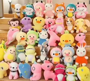 7-10cm 12-15cm Mini boneka mewah gantungan kunci 3 4 inci boneka hewan mainan mengambil penjual derek cakar mesin mainan boneka mewah mainan