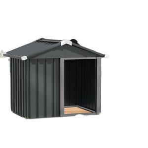 Nichoir extérieur en métal pour chien, grande taille, toit imperméable renforcé, abri pour animaux de compagnie - Product Image 5