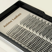 Extensions de cils Anime Noir Mat Effet Cachemire J C D Curl Tower Volume Anime Spike Lashes pour Fournitures d'Extensions de Cils