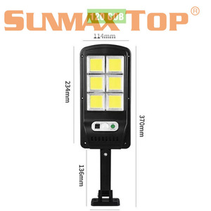 Solar Outdoor Wall Lamp 120 COB <b>LED</b> 114x234mm Waterproof With Motion <b>Sensor</b> For Garden Patio - Product Image 2