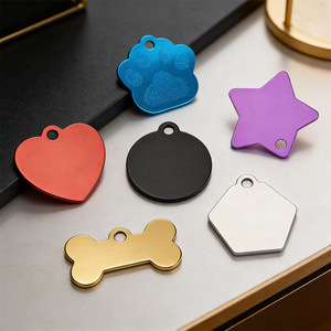 Targhette Identificative Personalizzate per Animali Domestici, Etichette in Acciaio Inox per Cani e Gatti, Forma a Osso/Gatto/Rotonda, Personalizzabili in Fabbrica - Product Image 4