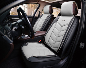 Cuscino sedile in pelle set completo per auto customizzato coprisedile auto universale 3D coprisedile auto - Product Image 4