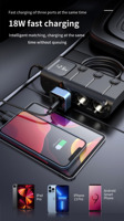 Adaptador de encendedor de cigarrillos 8 en 1, adaptador de cargador de coche con cable PD36W de 3.3 pies, interruptor independiente de 24V/12V, pantalla LED de voltaje