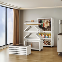 Grand organisateur de vêtements en plastique, boîte de rangement pour linge, jouets, vêtements, nouvelle collection