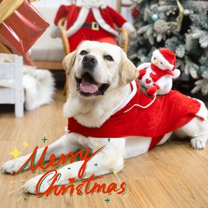 Snowman <b>Dog</b> Costume <b>Christmas</b> Velvet Dress XXX-<b>Large</b> Cute Animal Design Classic Decorative Pet Clothes - Product Image 2