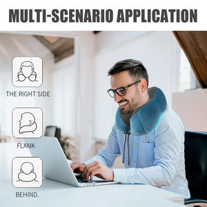 Bantal Leher Ergonomis untuk Perjalanan dari Busa Memori dengan Kain Magnetik yang Dapat Dicuci dan Disesuaikan, Mendukung Leher - Product Image 5