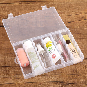 Transparent 18 Compartment Jewelry Storage <b>Box</b> With Lid Plastic Organizer For <b>Sewing</b> Needle And Small Parts Storage - Product Image 3