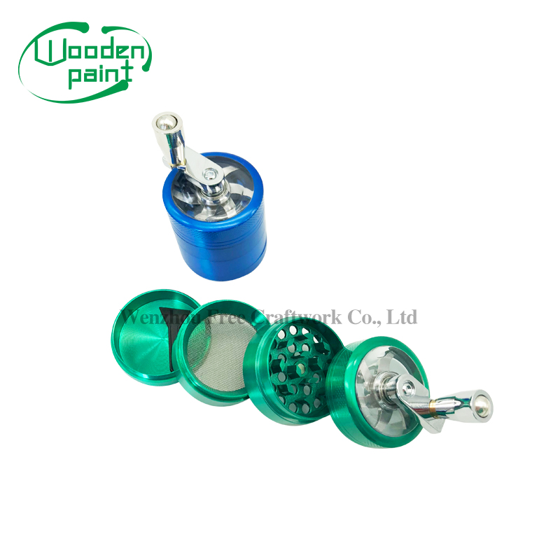 Новый тип оптовая продажа 4 слоя рукоятка из цинкового сплава, цинковый сплав травы измельчитель табака сухой специи дробилка курительных принадлежностей индивидуальный логотип