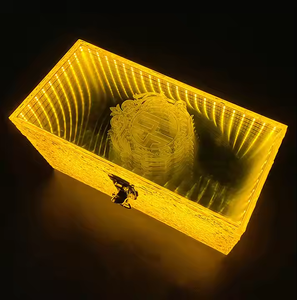 LED <b>Acrylic</b> Transparent Ice Pattern Single <b>Box</b> Bottle Presenter Decorative LED Bottle Glorifier <b>Display</b> - Product Image 4