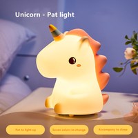 Veilleuse licorne créative enfants alimentation sommeil Pat lumière chambre veilleuse