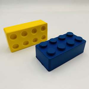 Wholesale Cheap Pu Foam square Building <b>Block</b> <b>Shape</b> Custom Stress Ball Pu Antistress Ball Promotional Stress Toy - Product Image 3