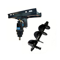 Tarière hydraulique motorisée 4500 Nm pour chargeuses compactes – Foreuse de trous