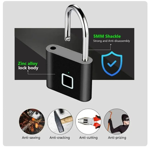 Cerradura Inteligente con Huella Dactilar, Sin Llave, Impermeable, Antirrobo, Candado con Huella Dactilar, Aleación de Zinc, Cerradura Electrónica Inteligente de Seguridad para Puerta - Product Image 3