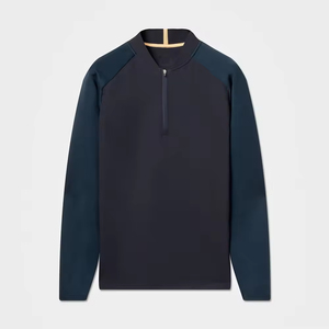 Sweat à capuche de golf pour homme avec fermeture éclair courte, blocs de couleur, anti-humidité, haut de <span class=keywords><strong>performance</strong></span> - Product Image 2