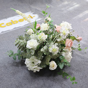 Flores artificiales de alta calidad, Rosa Blanca, peonía, Hortensia, boda, besos, Bola de flores colgante - Product Image 2