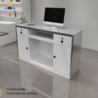Comptoir de réception moderne minimaliste en acier inoxydable, table de bar, comptoir de caisse, salon de coiffure, restaurant, salle de sport, vêtements