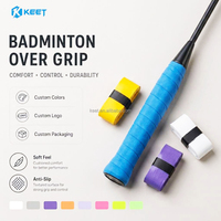 KEET AF75D Overgrip en PU absorbant la transpiration et antidérapant pour raquettes de badminton, de tennis et de pickleball - Durable et léger
