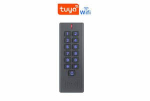 125Khz Đầu đọc thẻ Wiegand không thấm nước mỏng màu đen bàn phím thông minh tuya <span class=keywords><strong>Wifi</strong></span> cửa nhập hệ thống điều khiển truy cập - Product Image 2