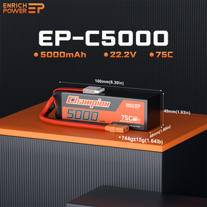 סוללות ליתיום פולימר ארזים חבילה 6s 5000mah 6500 8000 מטוסים <span class=keywords><strong>rc</strong></span> מכונית Fpv דגם דגם 75 סוללה ליפו בטוחה עבור רחפנים - Product Image 2