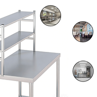 Table de travail en acier inoxydable 304 de Shandong, qualité fiable, modulaire, extensible, résistante à la corrosion, capacité robuste