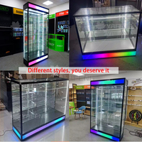 Vitrine en verre bon marché Vitrine Vitrine pour magasin Verrouillable Lumière LED Fumée Vitrine pour magasin