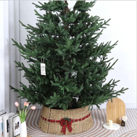 Sapin de Noël artisanal en jonc de mer, jupe de sapin de Noël, base de sapin de Noël pliable