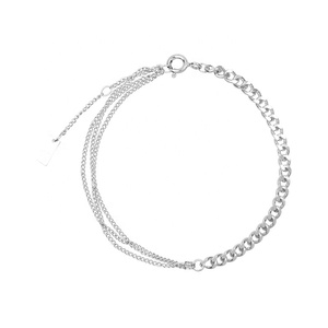 If me — bracelet <span class=keywords><strong>de</strong></span> <span class=keywords><strong>cheville</strong></span> épais en <span class=keywords><strong>argent</strong></span> Sterling S925, <span class=keywords><strong>chaîne</strong></span> cubaine maillons multi-couches, bijou <span class=keywords><strong>de</strong></span> pied <span class=keywords><strong>à</strong></span> perles fines, nouvelle collection, vente en gros, 925 - Product Image 1