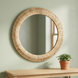 CRAFT INDIA OVERSEAS Brass Art Deco Style Handmade Eco-Friendly Decorative <b>Frame</b> Wall <b>Mirror</b> 5.0mm Thickness for Living Room - Product Image 2