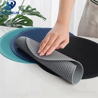 Ensemble de 3 grands coussinets isolants thermiques en silicone, flexibles, anti-brûlure, à structure alvéolée, pour usage avec casseroles et assiettes chaudes - Meilleures ventes