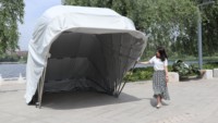 Abri de voiture pliable entièrement automatique Auvent de maison Écran solaire extérieur Auvent de garage mobile Abri de stationnement rétractable simple