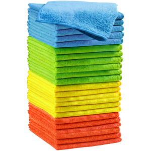 ผ้าไมโครไฟเบอร์เช็ดทำความสะอาดครัว NOVISON ขนาด 250-300gsm เป็นมิตรกับสิ่งแวดล้อม ซึมซับน้ำได้ดี แห้งเร็ว รูปทรงสี่เหลี่ยมจัตุรัส ขนาด 32*32 ซม. 40*40 ซม. - Product Image 1