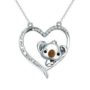 Collar personalizado con letras de <span class=keywords><strong>Koala</strong></span> y corazón para niñas, Gargantilla, Animal, barato, suministro de fábrica - Product Image 1