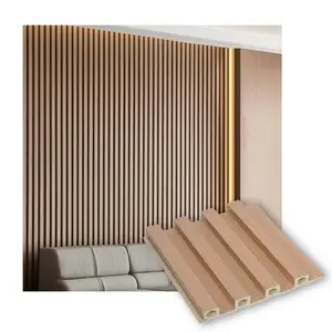 Proveedores de materiales de construcción baratos interiores impermeables, paneles de pared de plástico Wpc para decoración de diseño de casa, decoración interior de PVC