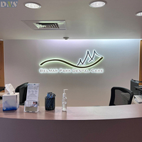 Letrero de negocios con retroiluminación LED de acero inoxidable 3D personalizado para pared frontal de tienda para Letras de canal de empresa