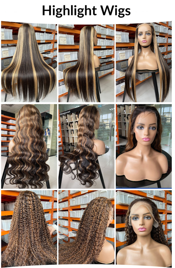 Evidenziare parrucca di capelli