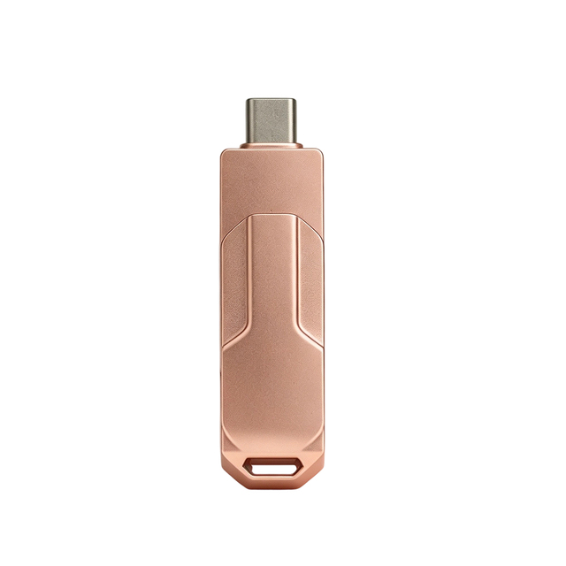 Metal USB Flash Drive Swivel Type-c USB Flash Drive 2 in 1 Type-c USB Flash Drive With Custom Logo