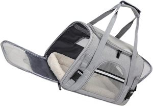 Foldable Nylon Pet Carrier Bag <b>Cat</b> and Dog <b>Backpack</b> with Zipper Closure Portable Breathable Rubber Mesh <b>Cat</b> Dog <b>Backpacks</b> - Product Image 4