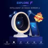 Escáner de Piel Facial Portátil de Alta Tecnología con Espejo LED e IA, Analizador de Piel con Compatibilidad con Enchufe Europeo, Máquina de Análisis Facial Visia