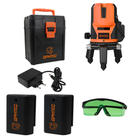 Niveau laser rotatif automatique auto-nivelant DINLI GT-X3 5 lignes vert de haute qualité avec pieds en caoutchouc, précision 1 mm/7 m, garantie 3 ans