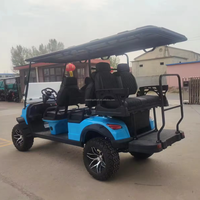 Voiturette de golf électrique 4 places 4 roues 2+2 places, personnalisée en usine, 48V 5KW, avec suspension rehaussée, à vendre