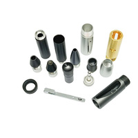 Mecanizado CNC para la fabricación de kits de carcasas de aluminio para torneado de bolígrafos, anodizado arenado; diseños personalizados bienvenidos, muestras gratuitas