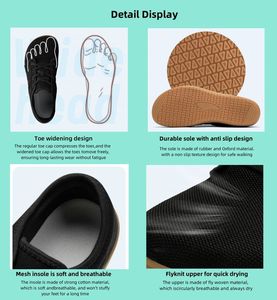 Nuove Scarpe Minimaliste Casual con Suola Piatta in Gomma da 3mm, Punta Larga e Design Fly Knit - Product Image 4