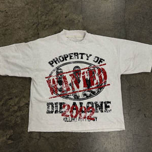 Stampa personalizzata DTG e DTF produttore Streetwear Oversize 250g acido lavaggio bianco Vintage Boxy Fit t-shirt e t-shirt alla moda Y2K - Product Image 2