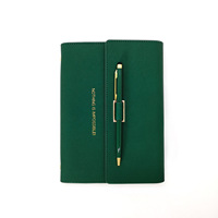 Carnet de notes en cuir PU de haute qualité personnalisé A5/A6, organiseur à feuilles mobiles, agenda, classeur avec stylo