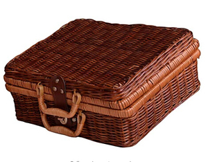 Handmade Picnic Suitcase Rattan Basket Rattan Storage Case Woven Suitcase Rattan Luggage