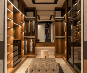 Armoire avec éclairage LED, meubles de maison modernes, armoire murale en PVC avec éclairage LED, designs simples en bois, armoire de chambre à coucher - Product Image 3